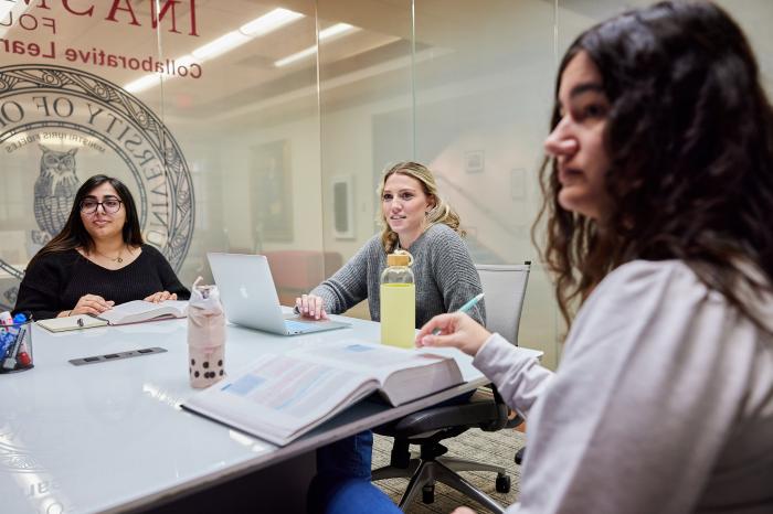 Students in Inasmuch study room