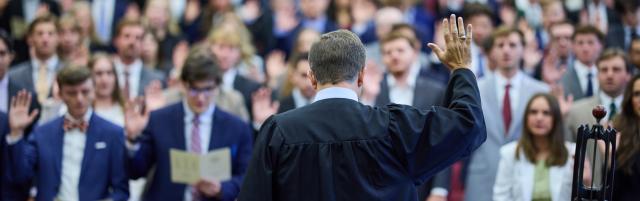Justice Rowe in Bell Courtroom