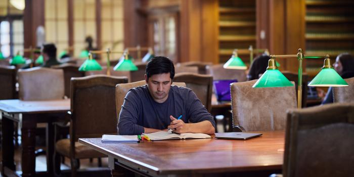 Student Studying in the Chapman