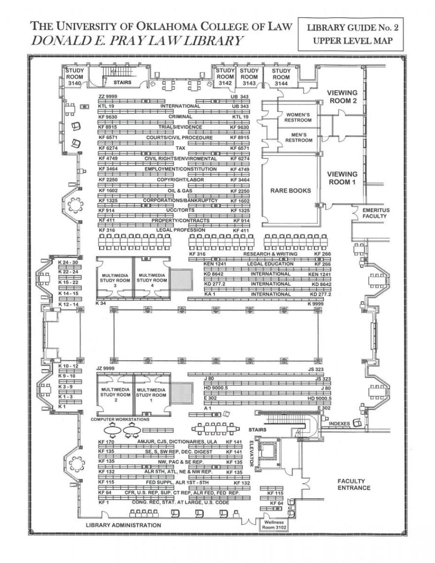 Library Upper Level Map